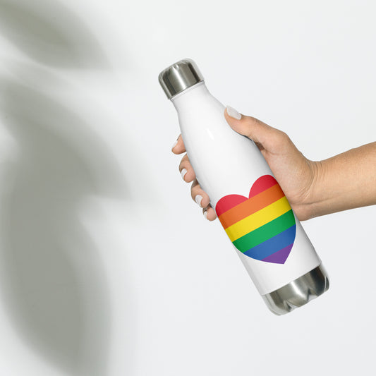 Pride Heart Stainless Steel Water Bottle
