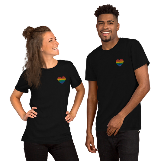 Pride Heart Embroidered Unisex t-shirt